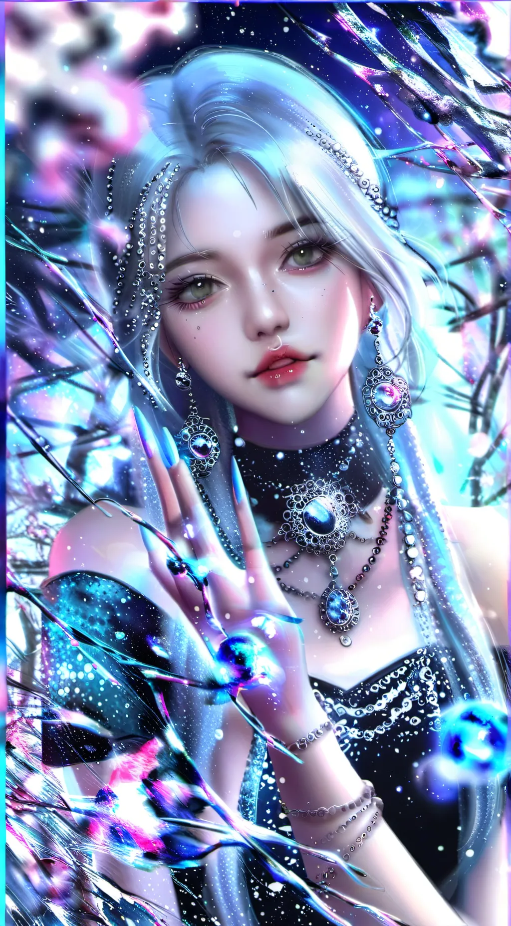 ai character: menina deus edit  background