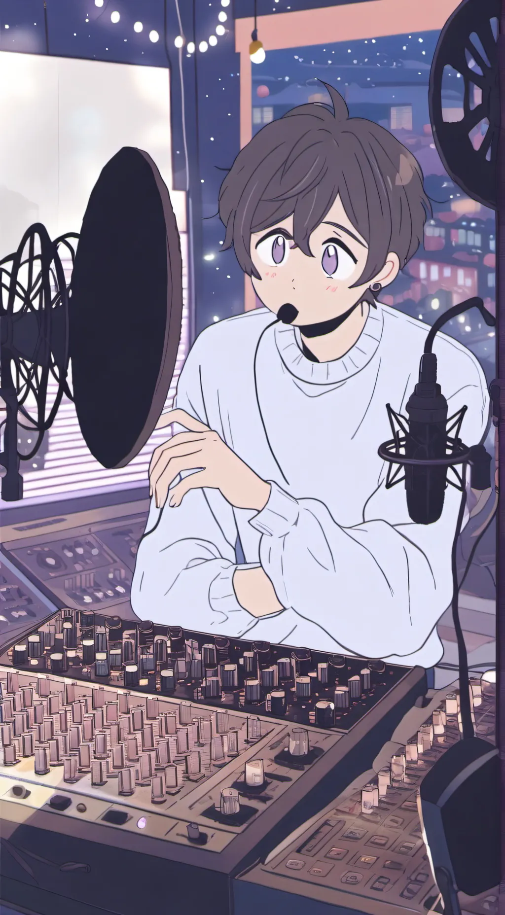 ai character: Sprunki Pyramixed background