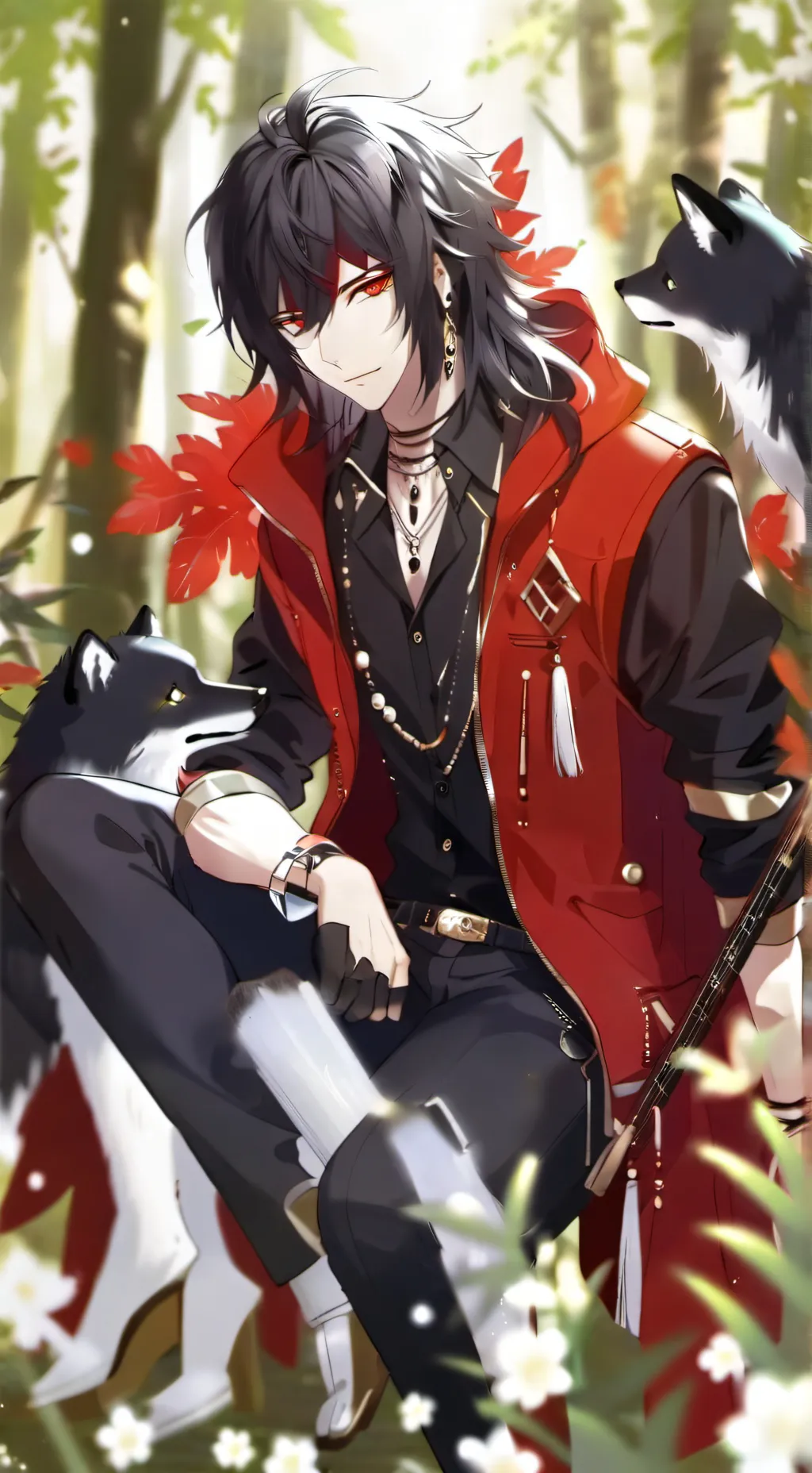 ai character: Mha wolf hybrids background