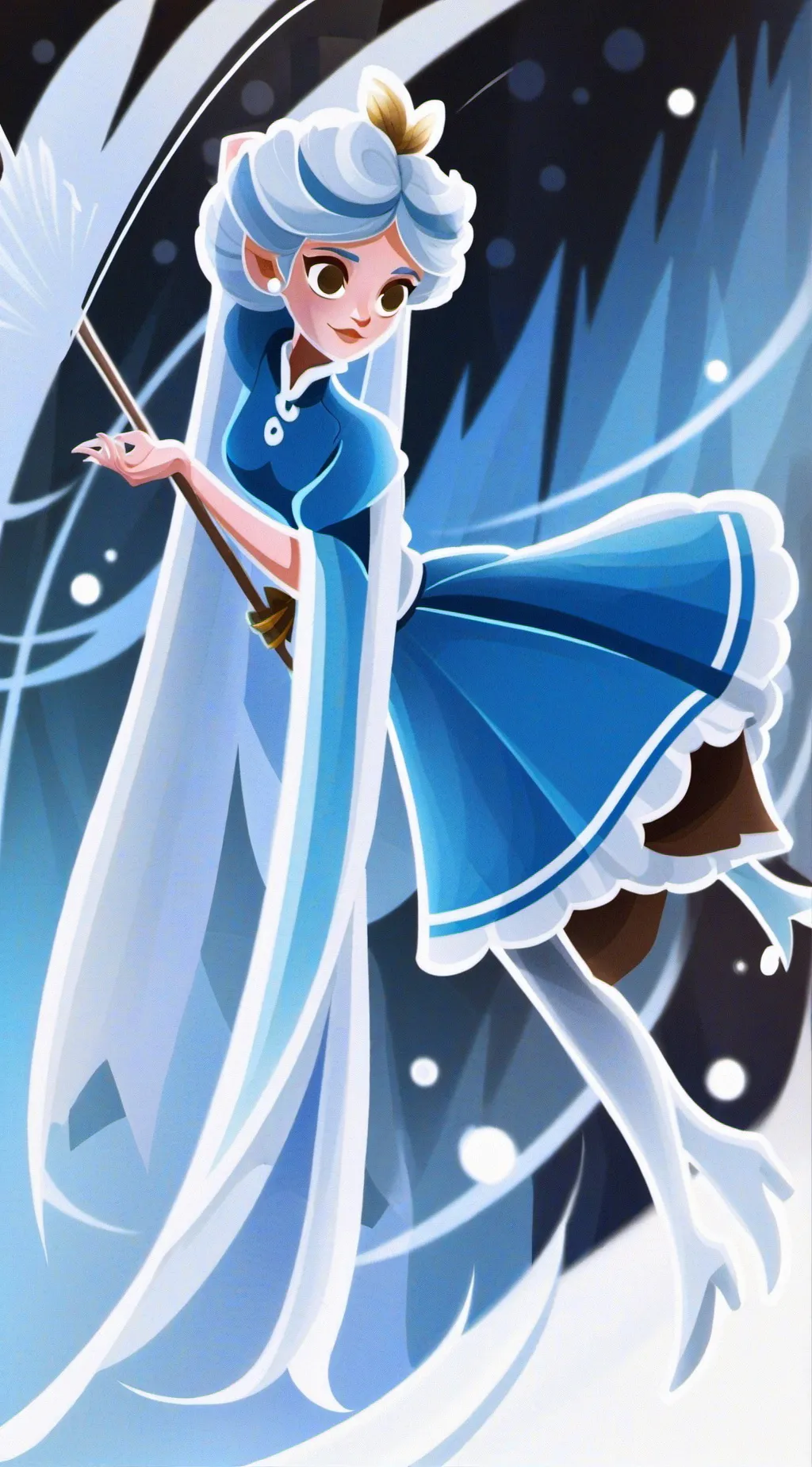 ai character: Hazbin skating ice background