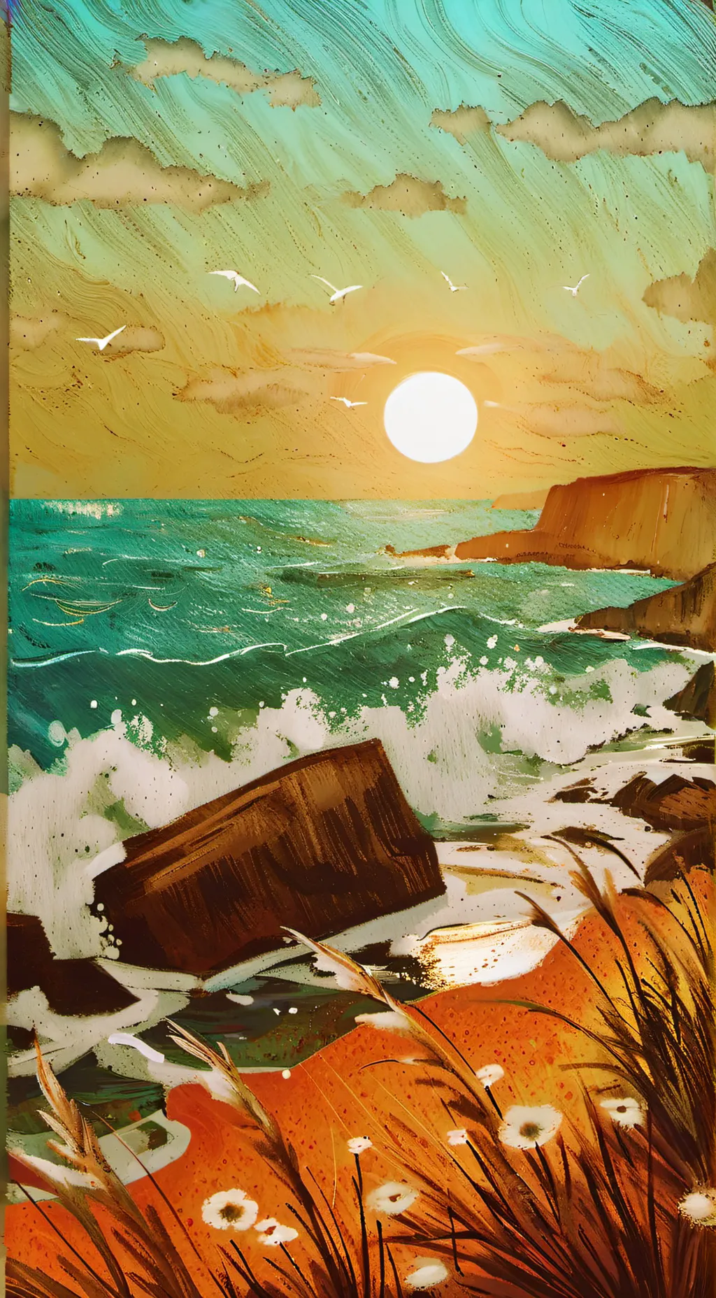 ai character: dw en la playa  background