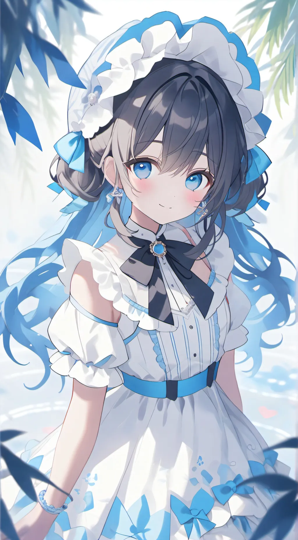 ai character: lina au cimetière background