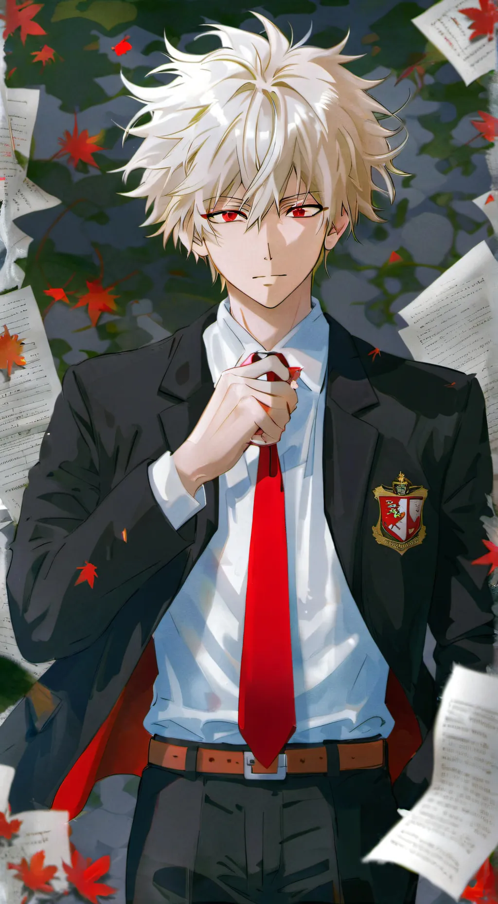 ai character: Bakugo's Hoodie background