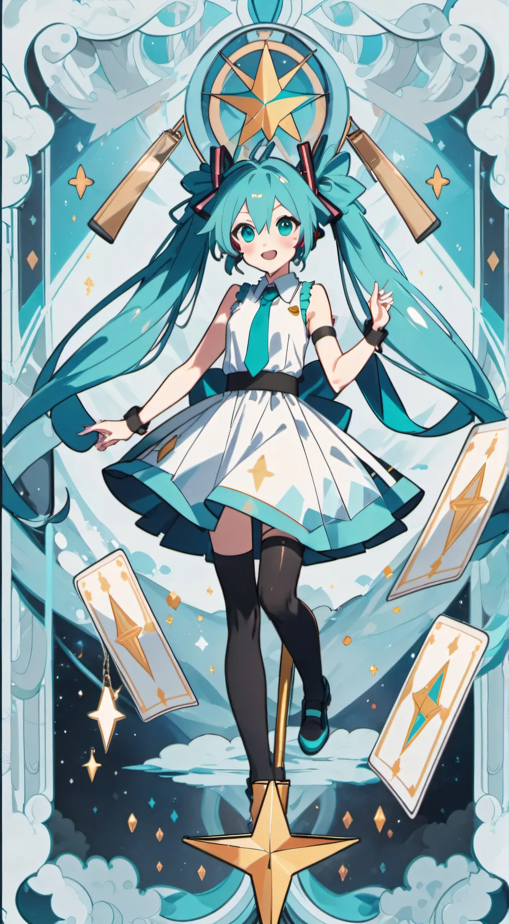 ai character: Hatsune Miku  background