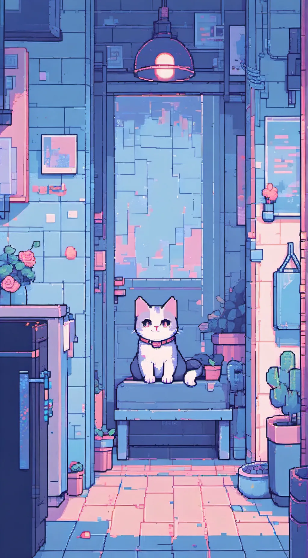 ai character: Come on cat background