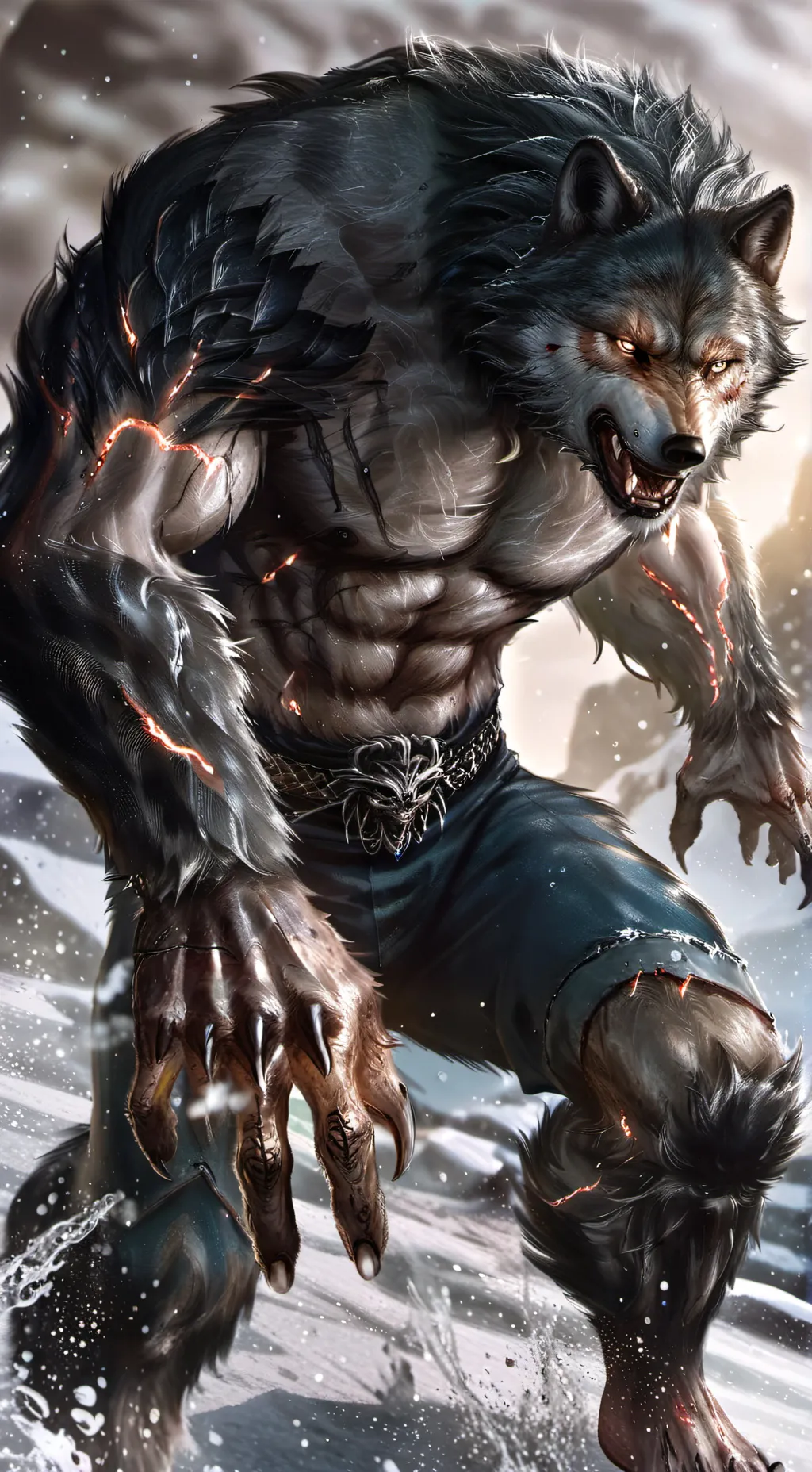 ai character: werewolf background