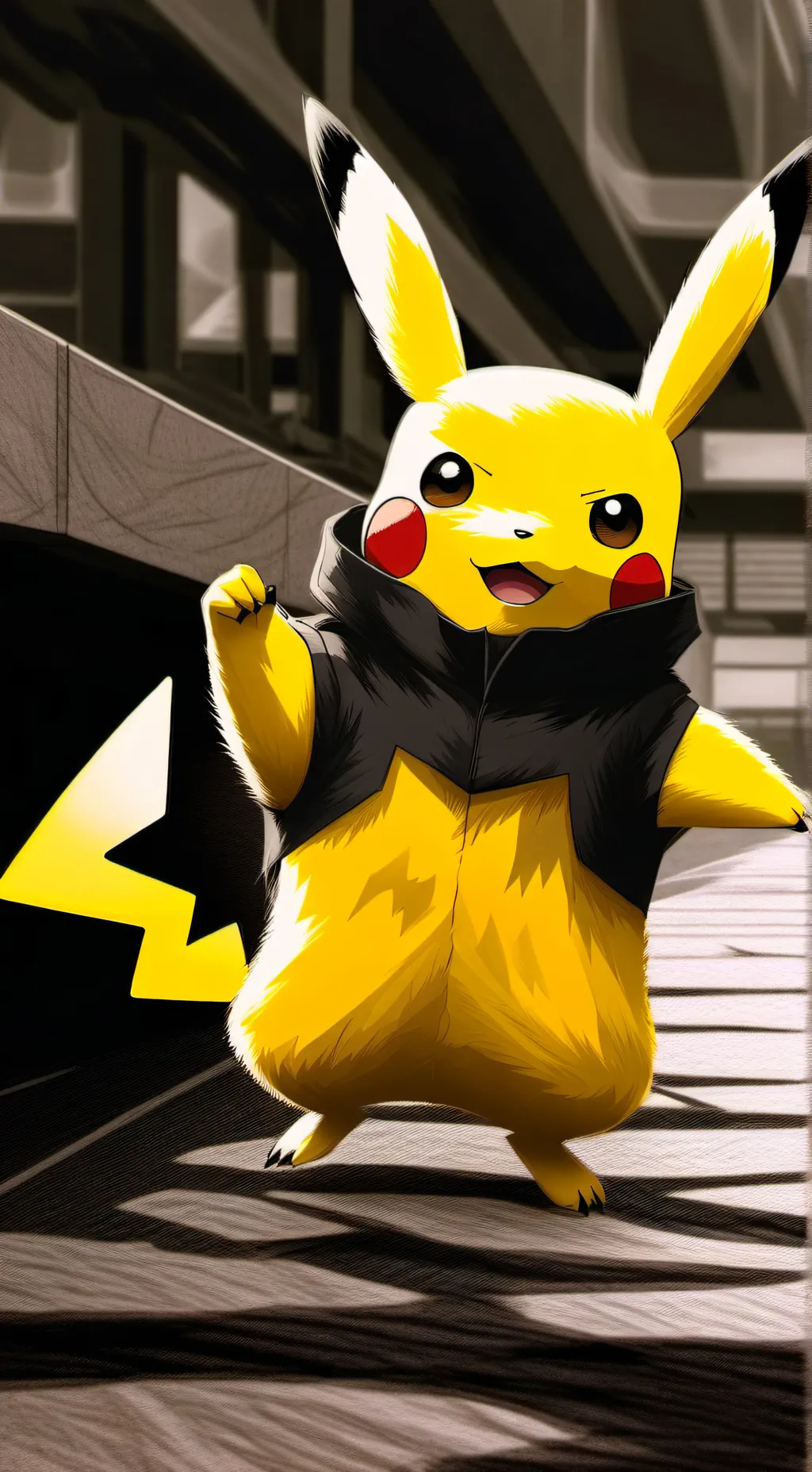 ai character: Pikachu background