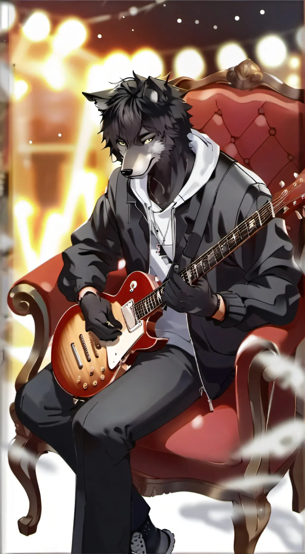 ai character: Crimson Strummer background