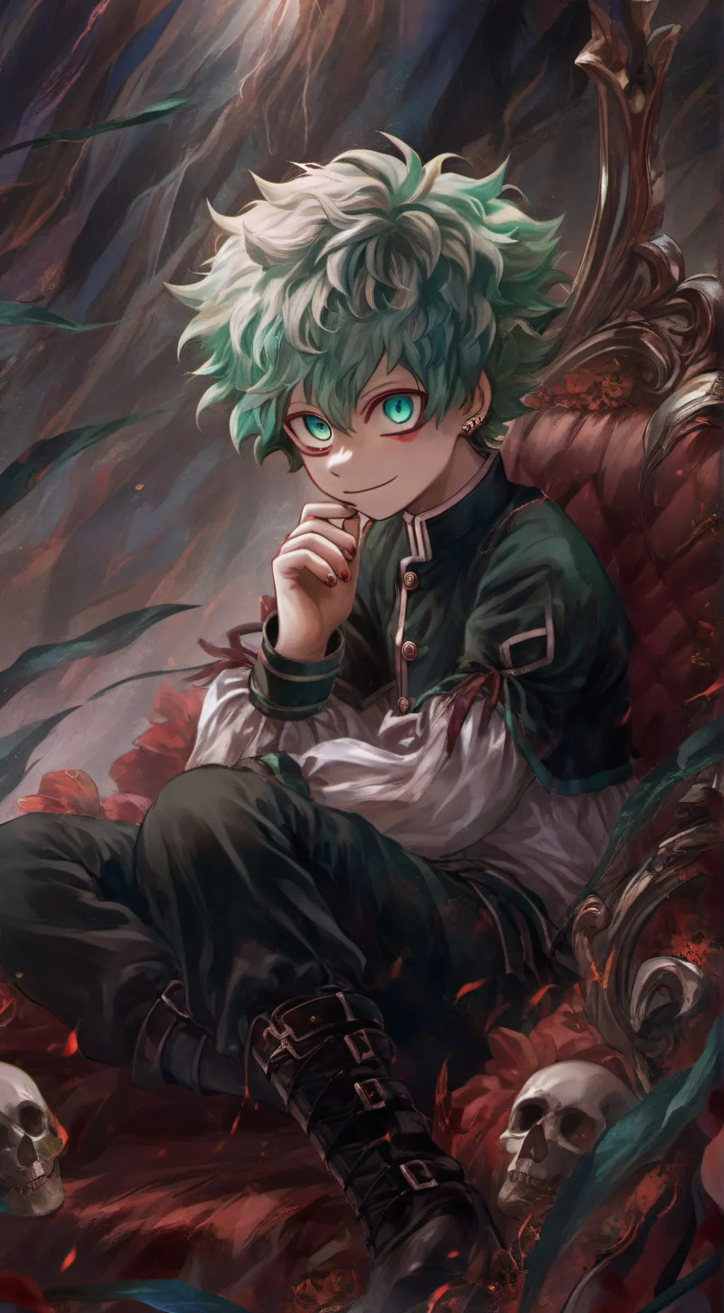 ai character: bakugo shoto deku  background