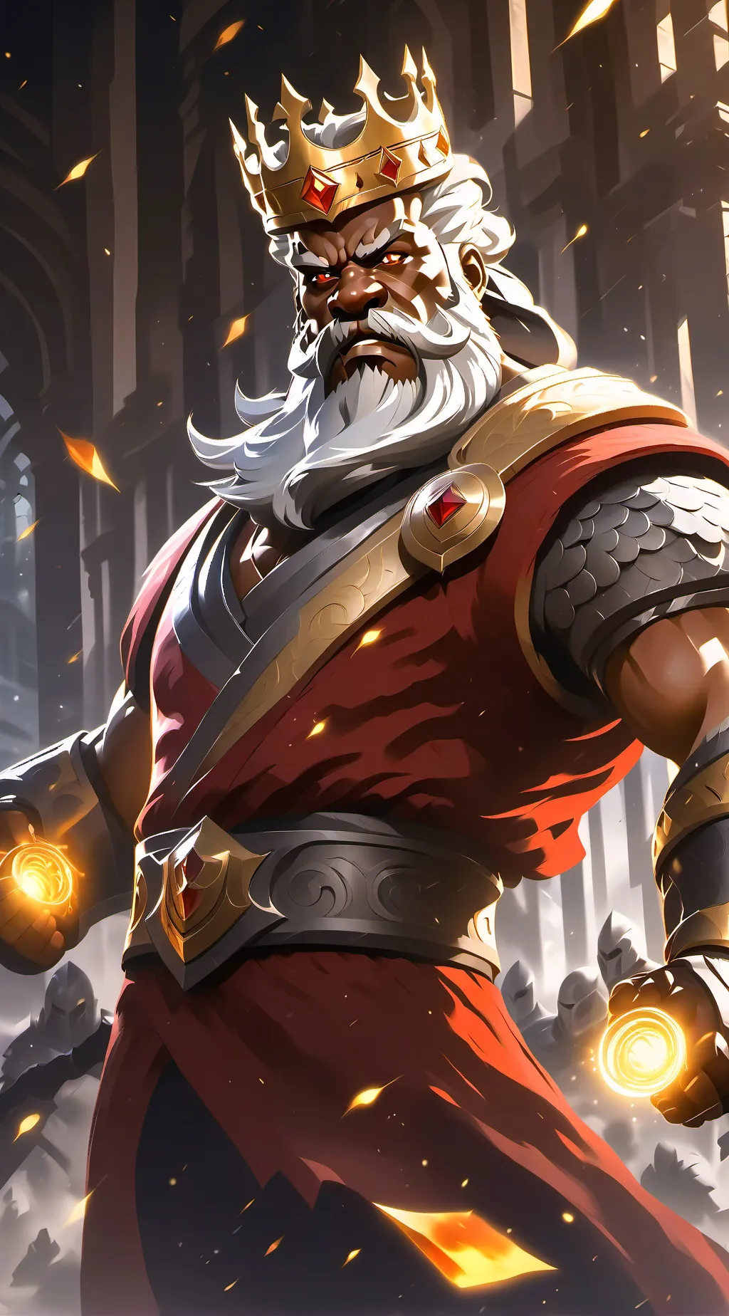 ai character: king dauther background