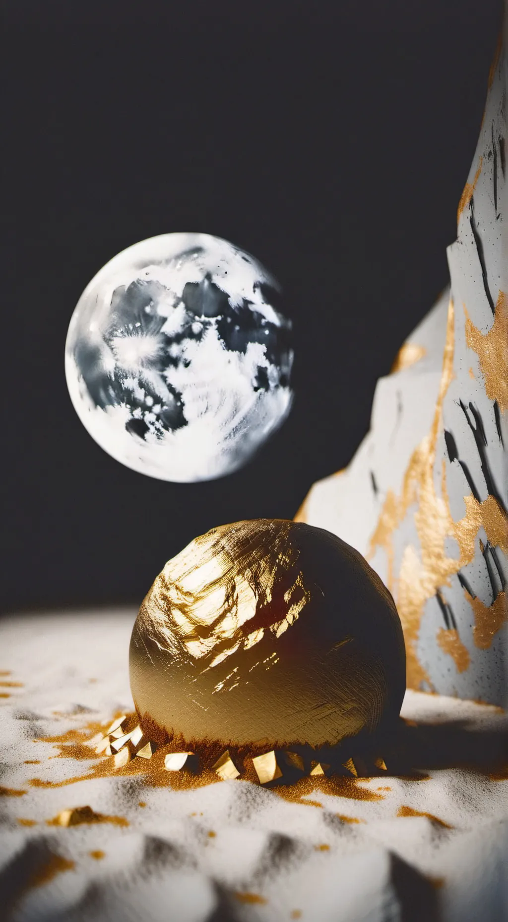 ai character: moon ball background