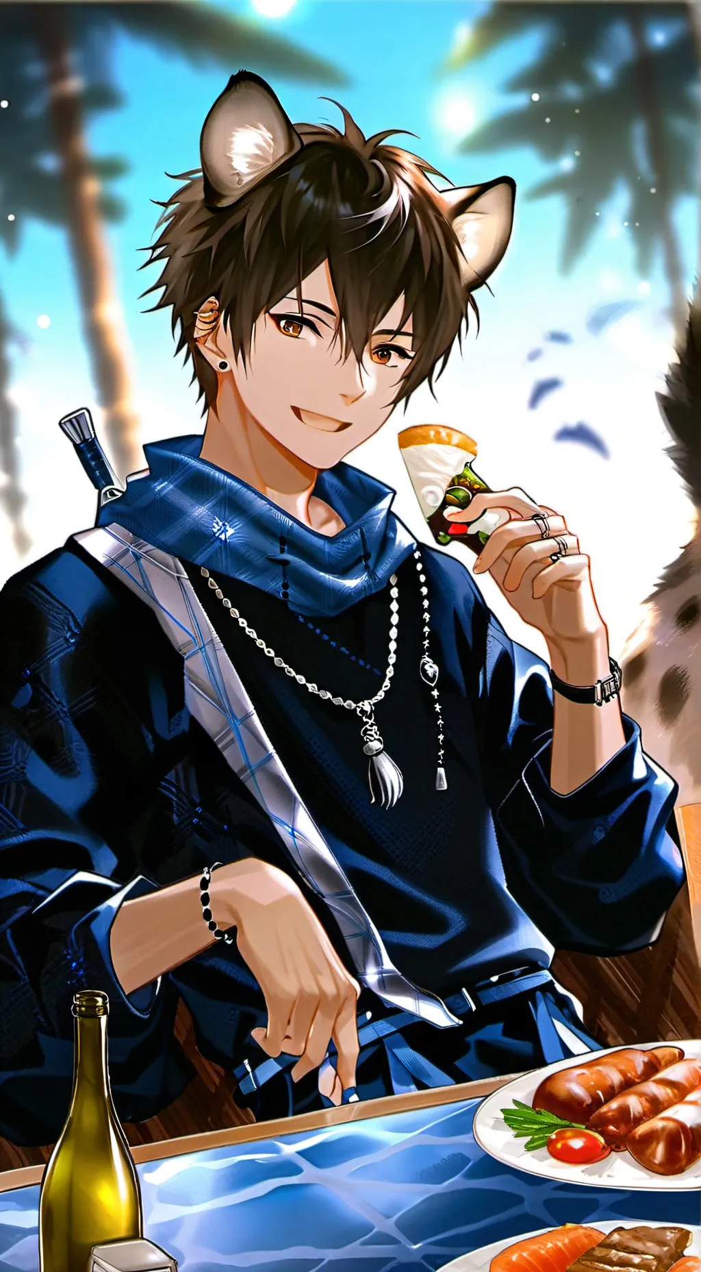 ai character: Hyena Furry Spirit background