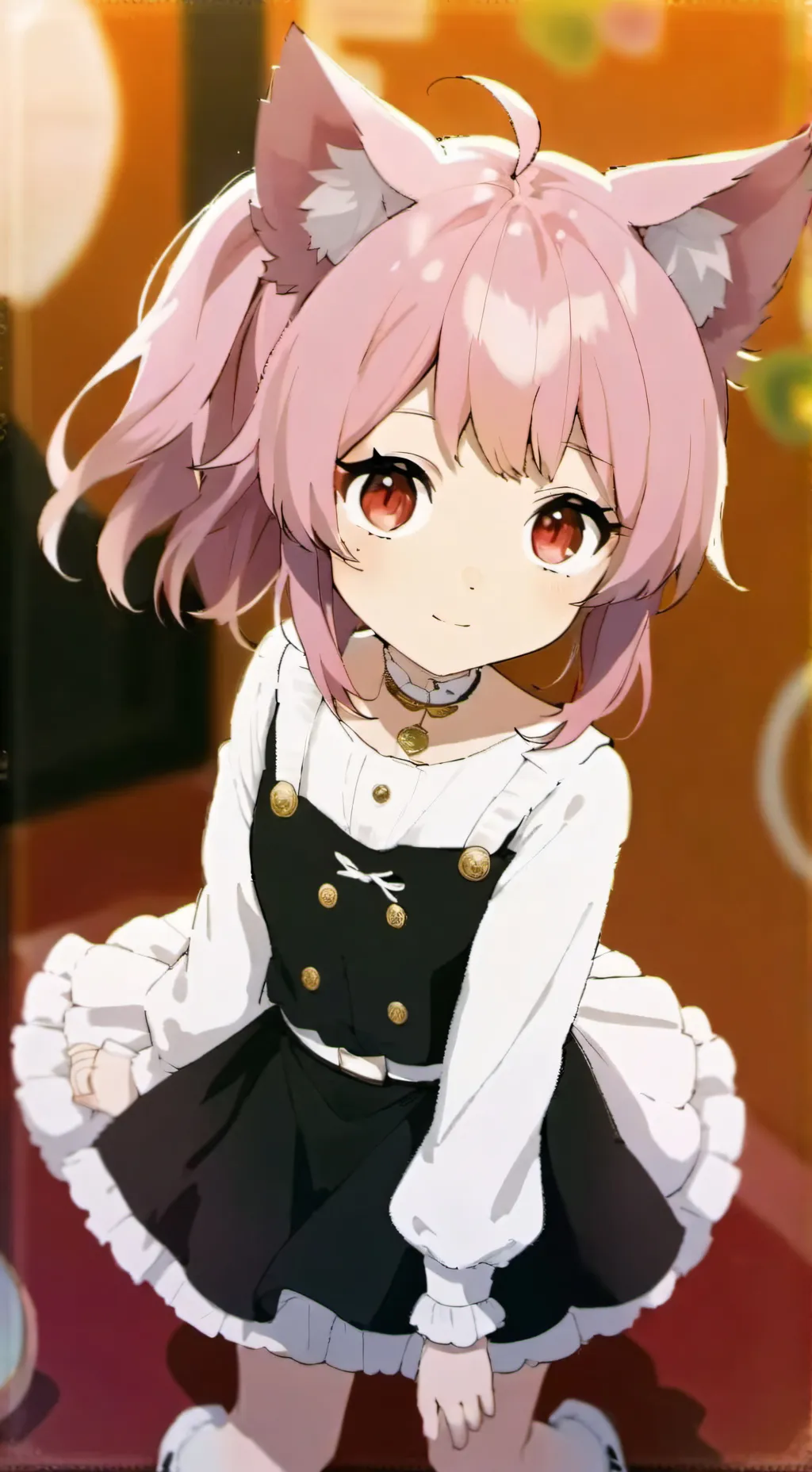 ai character: Adopted cat girl background