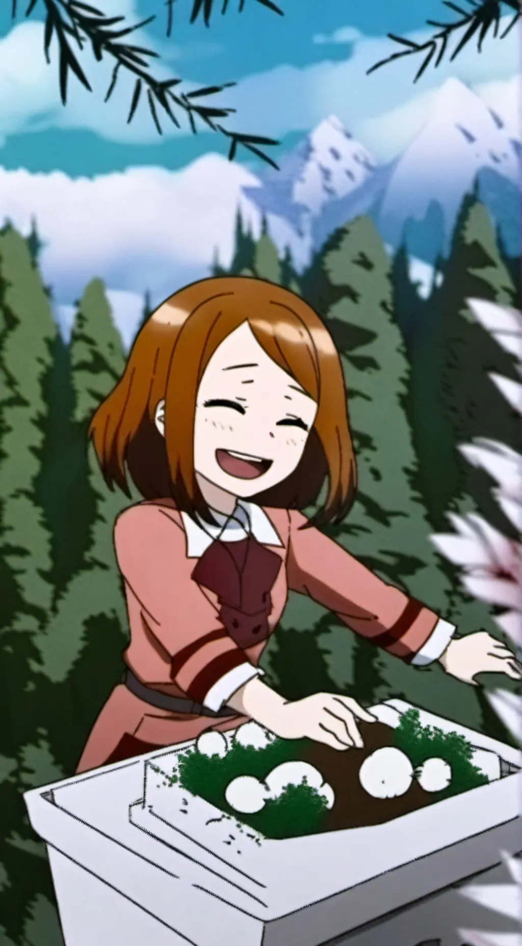 ai character: 🍡🌱🌸 Ochaco 🍡🌱🌸  background