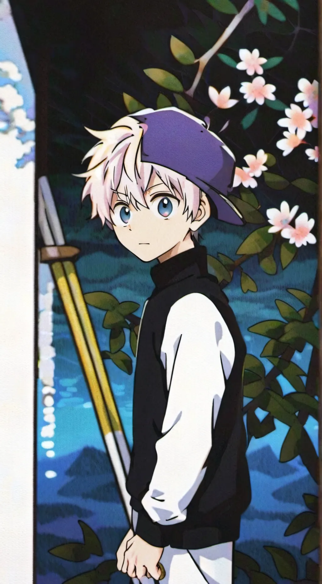 ai character: killua.     gon background