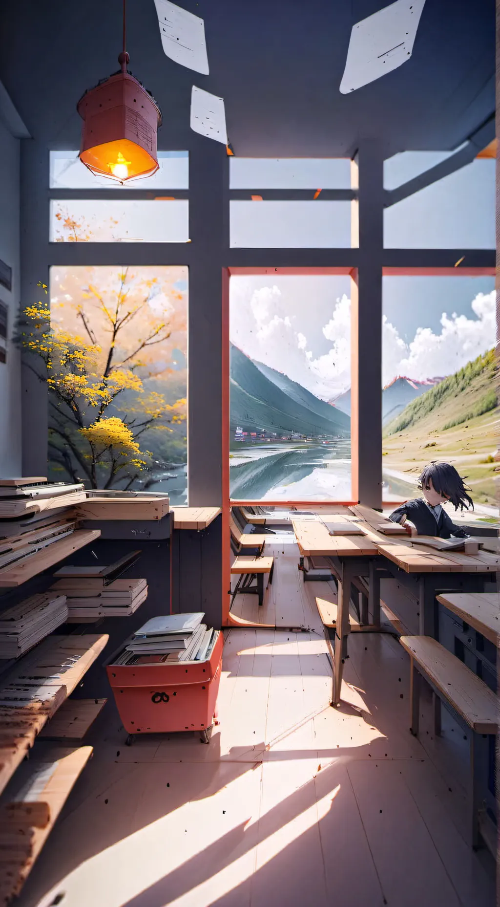 ai character: First Day At HS. background