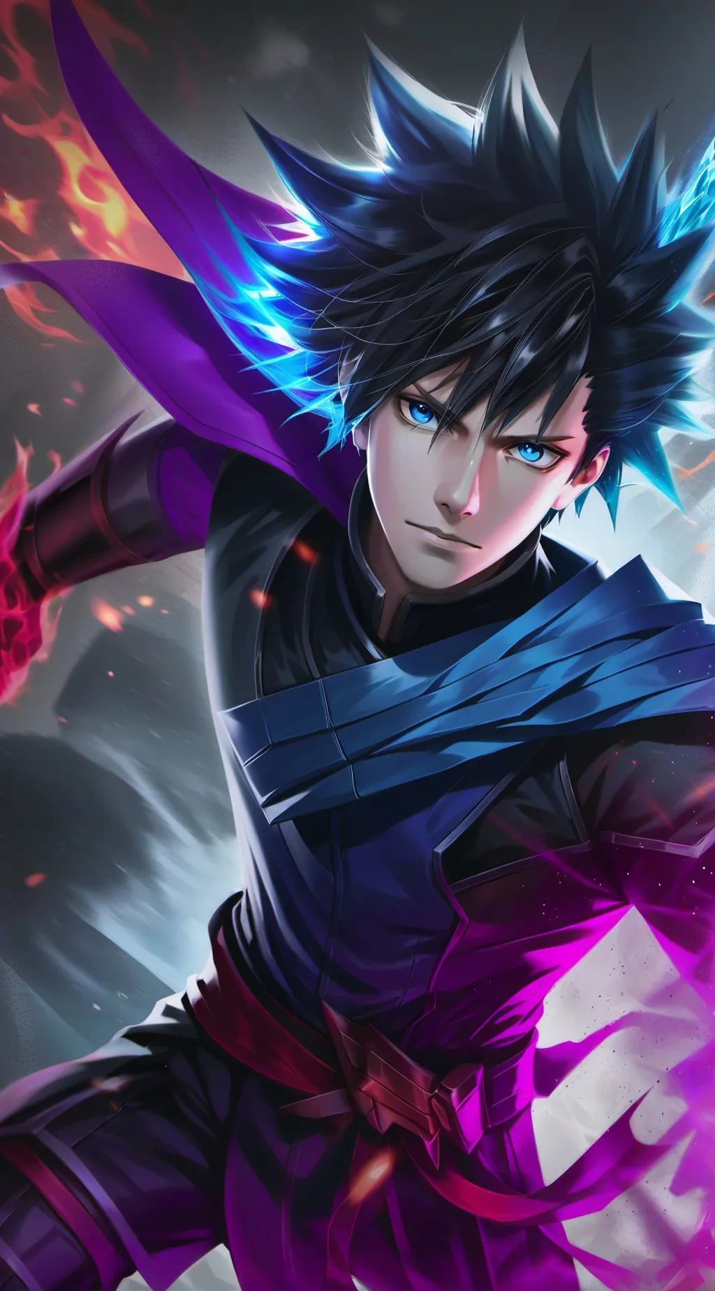 ai character: Shoto Todoroki background