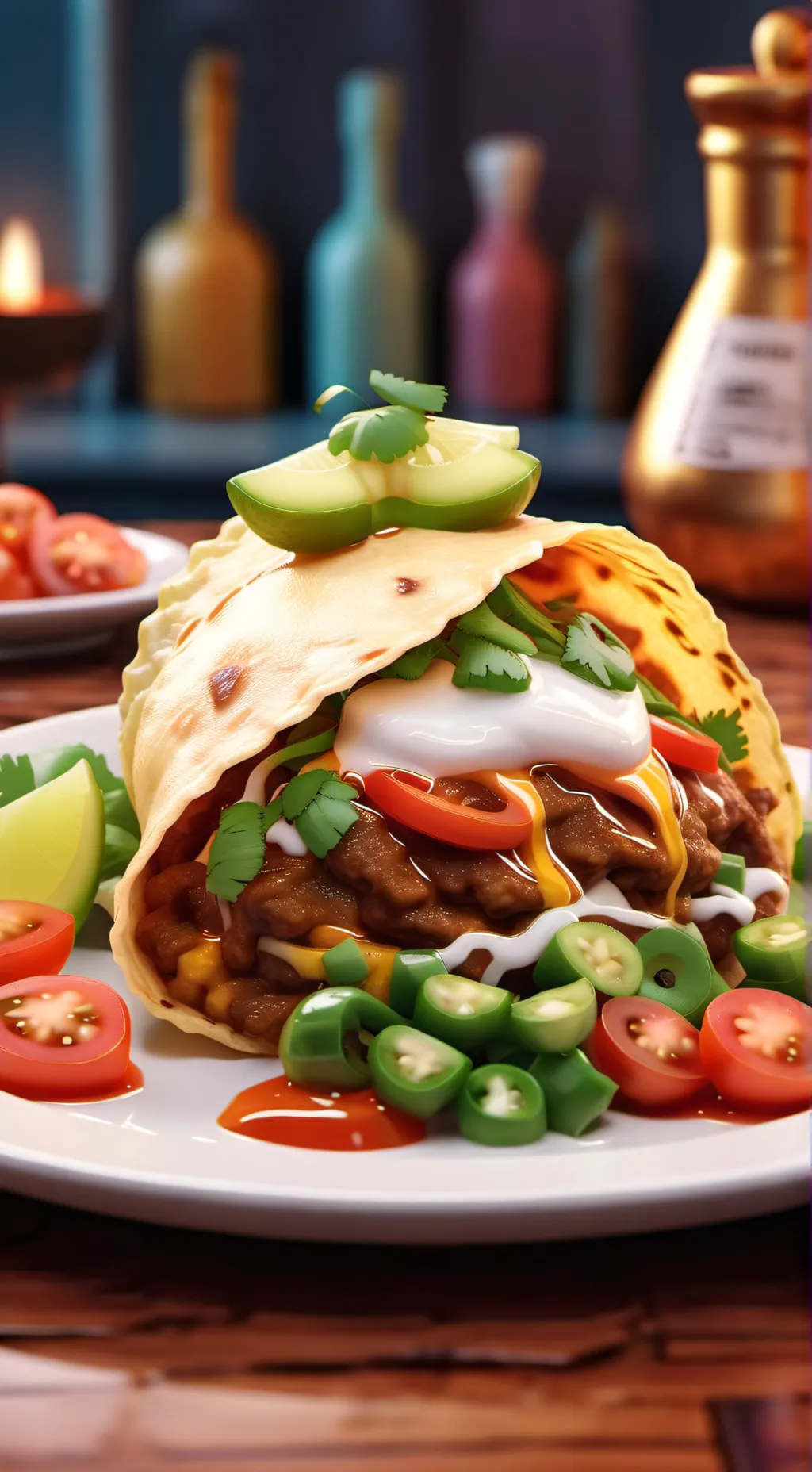 ai character: mha tortilla slap background