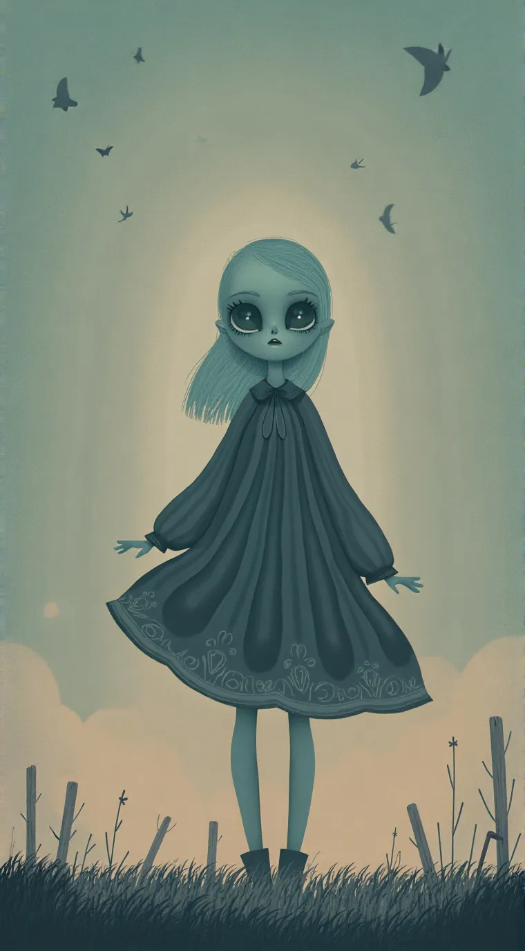 ai character: haunted doll background