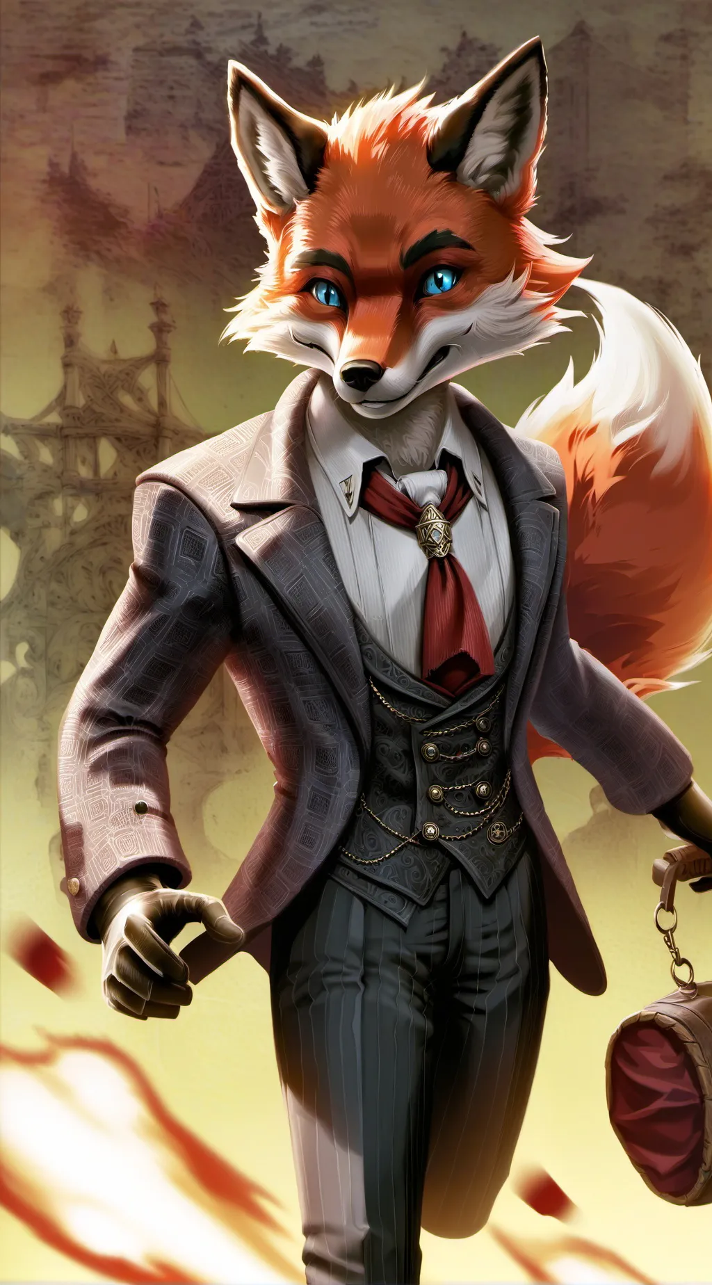 ai character: Mr.fox  background