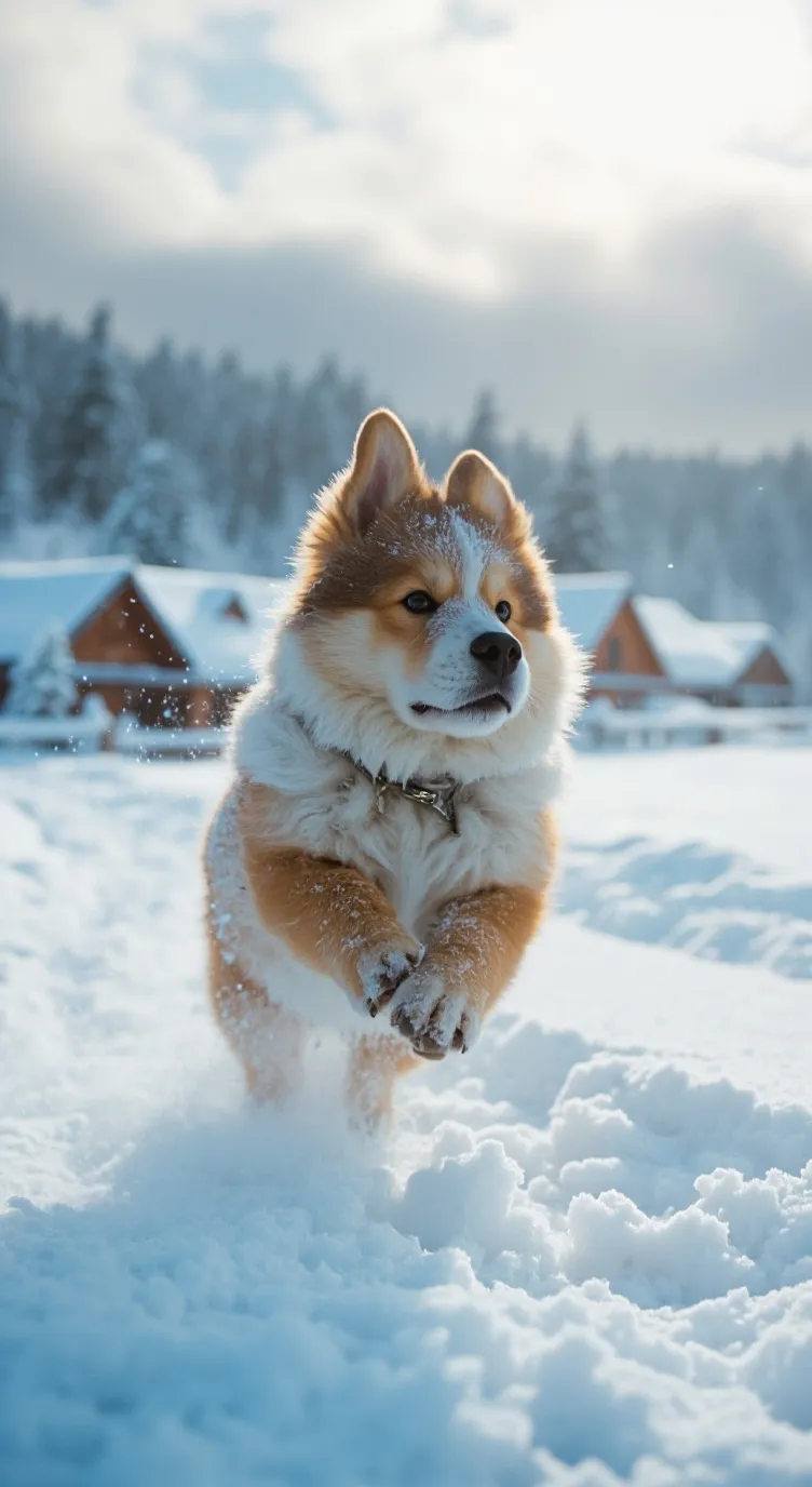 ai character: Nice husky  background