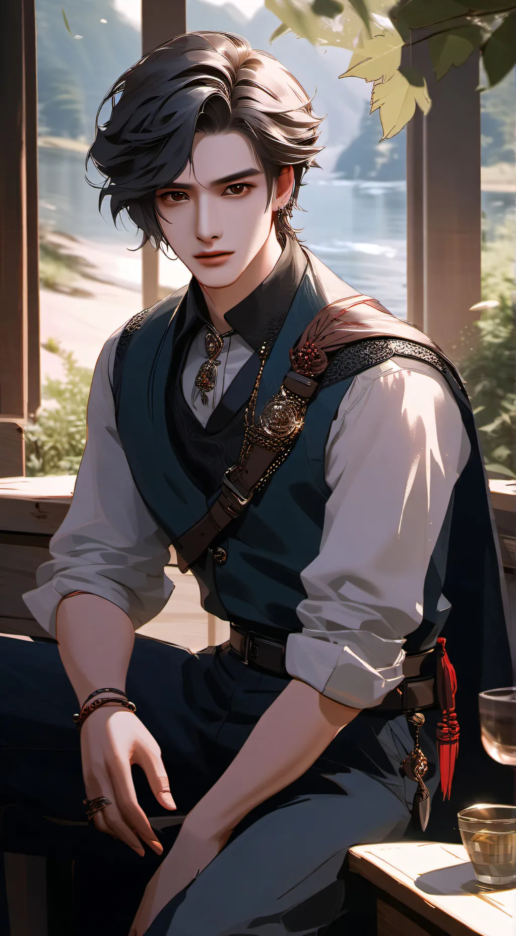 ai character: 🏀sacha🏀 background