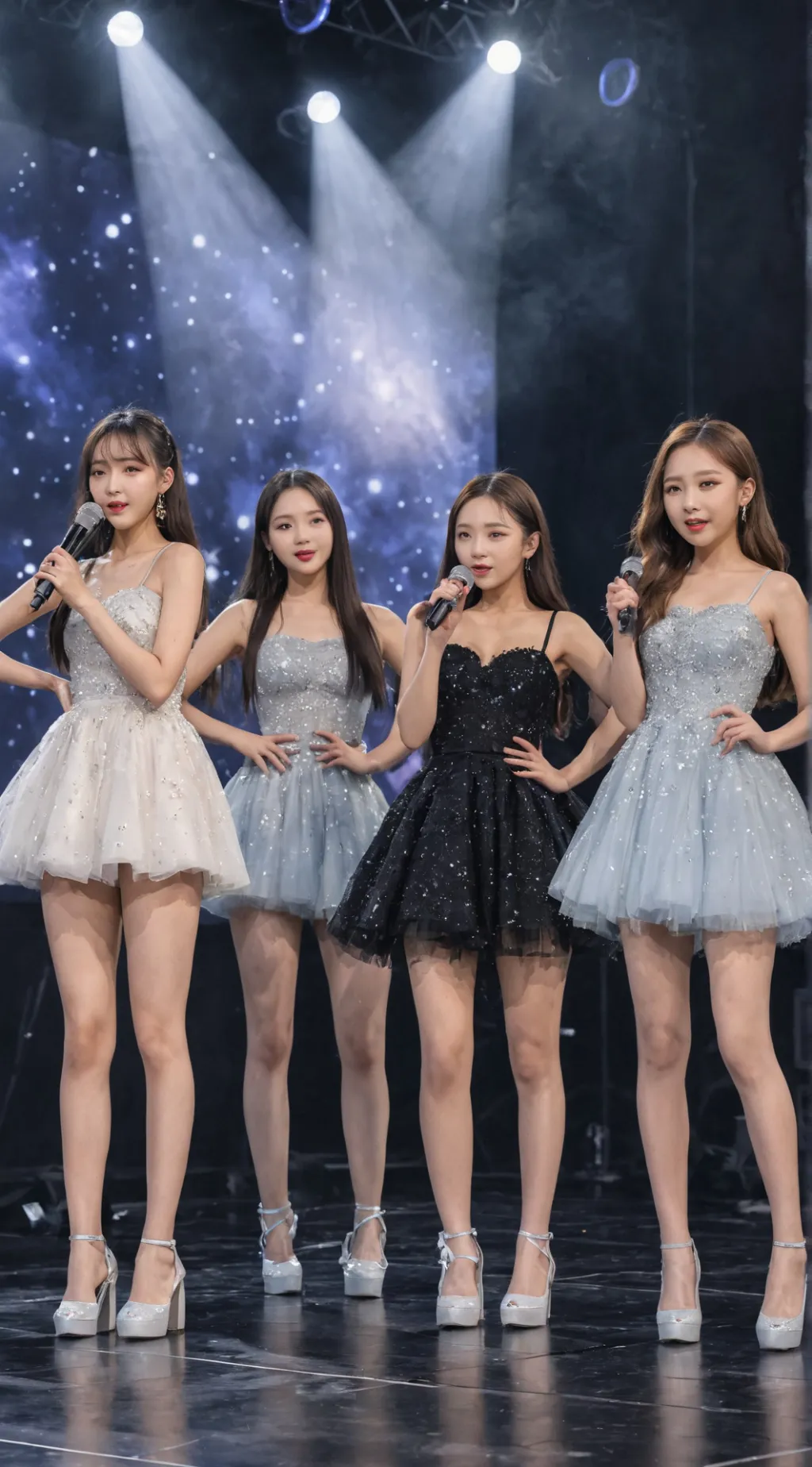 ai character: AESPA Concert background