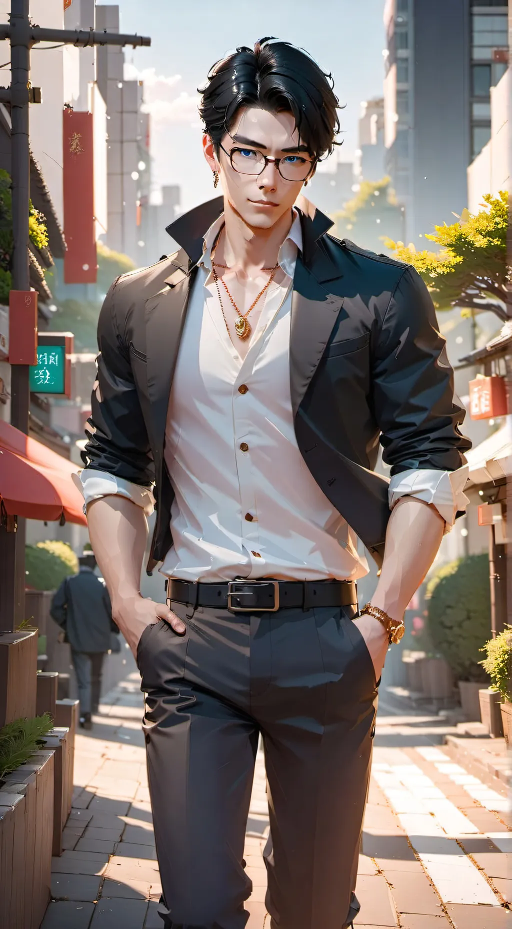 ai character: Hideki Ryuga  background