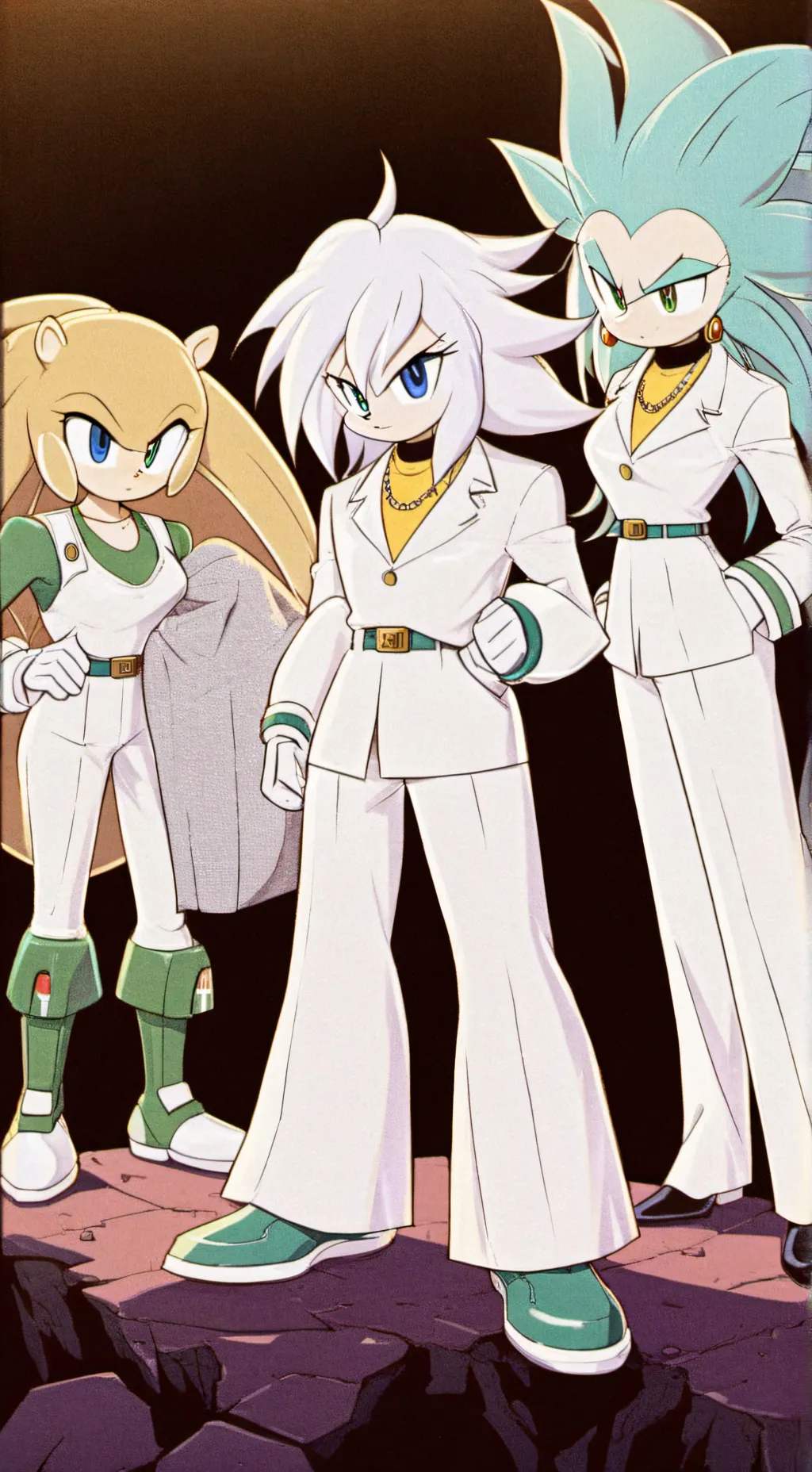 ai character: cyber sonic au background