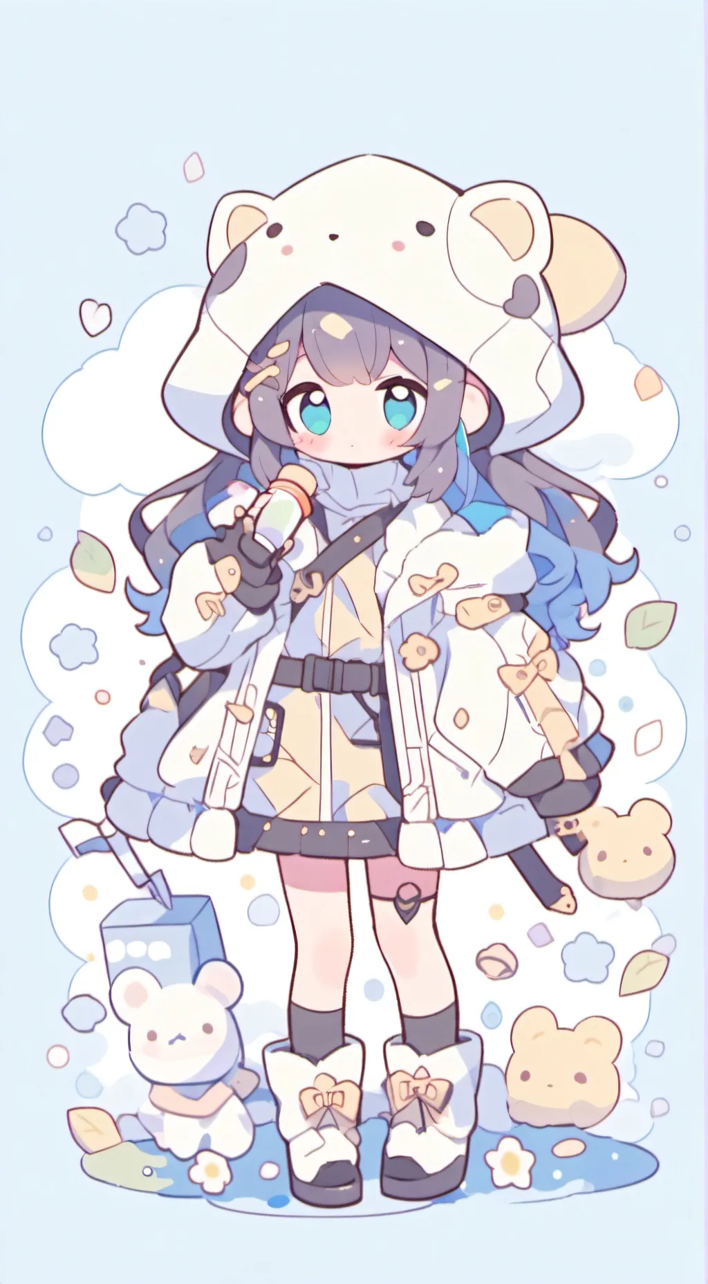 ai character: Bakugo cute background