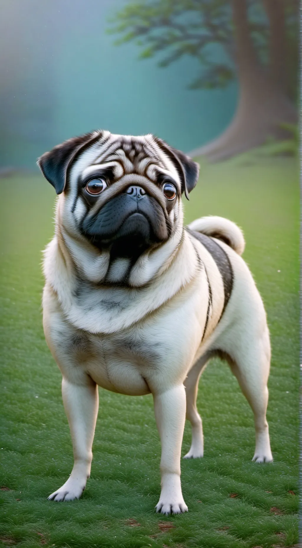 ai character: pug  background