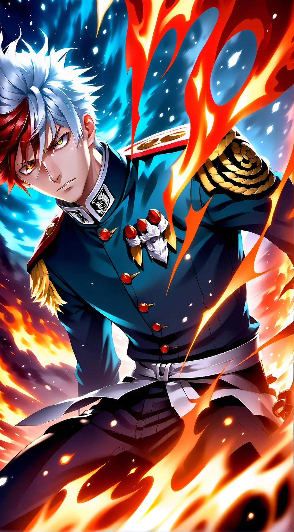 ai character: Shoto Todoroki background