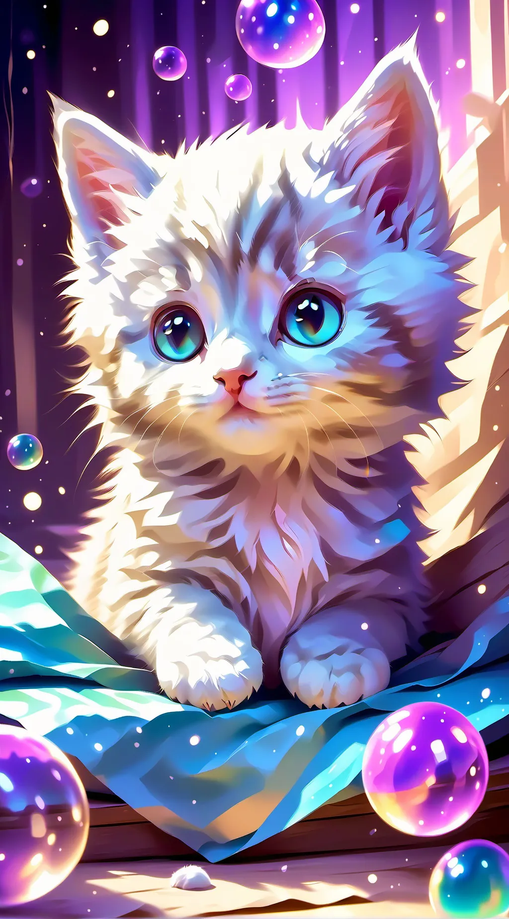 ai character: Cute kitten background