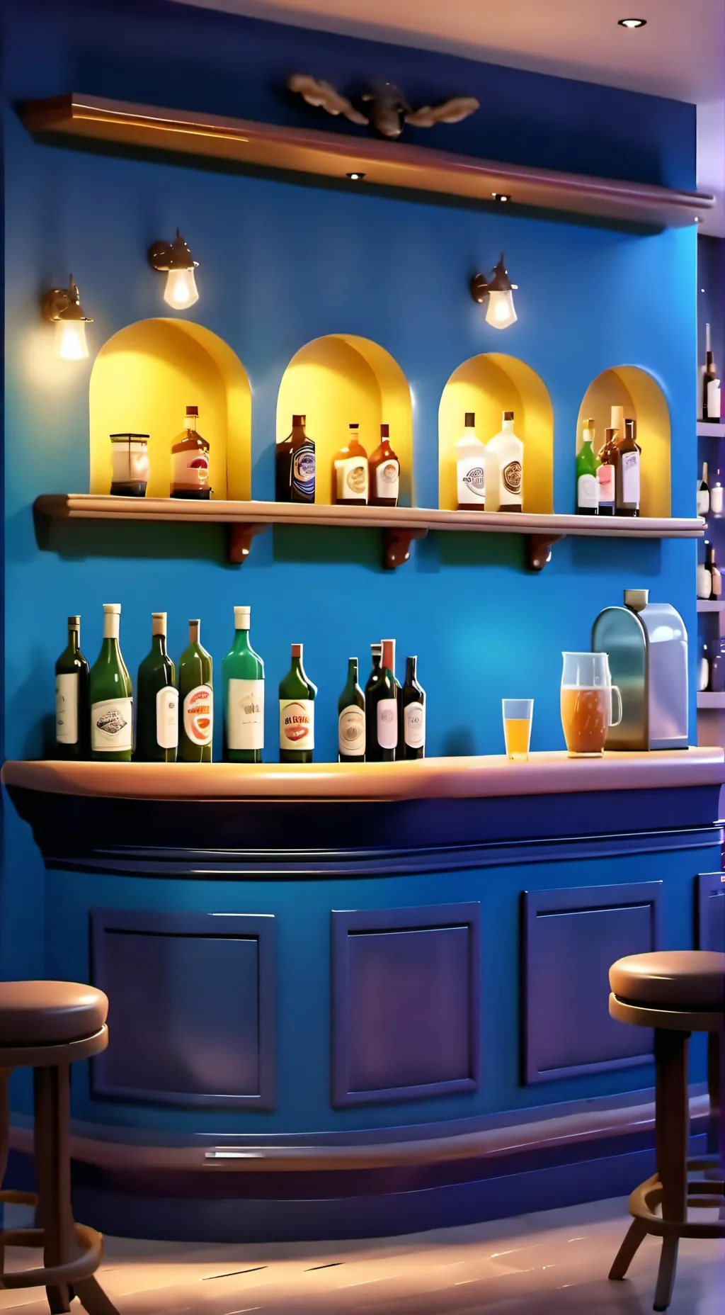 ai character: sprunki bar background