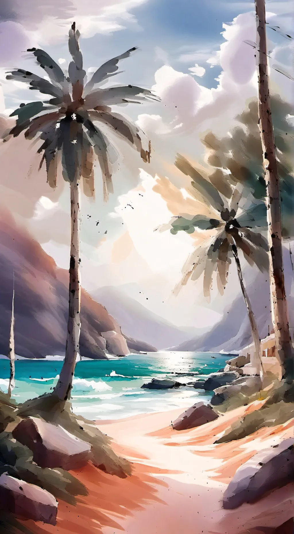 ai character: Beach3 background