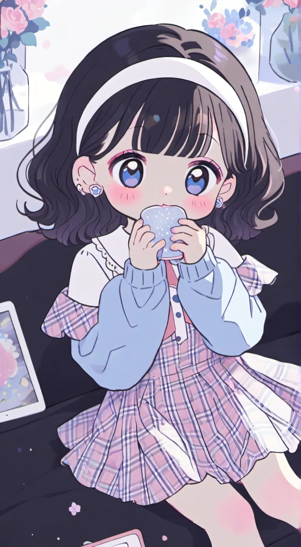 ai character: Baby rose background