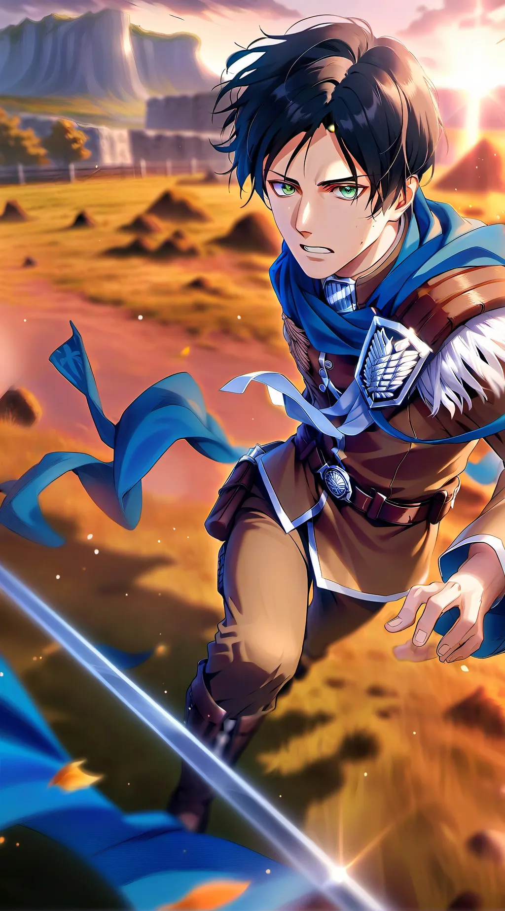 ai character: Eren Yeager background