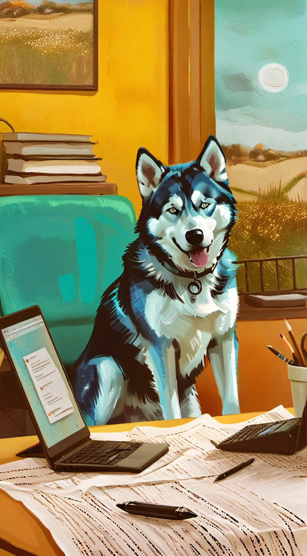 ai character: BitScan background