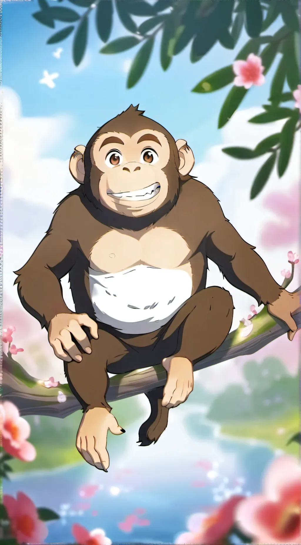 ai character: ta famille singe 🐵 background