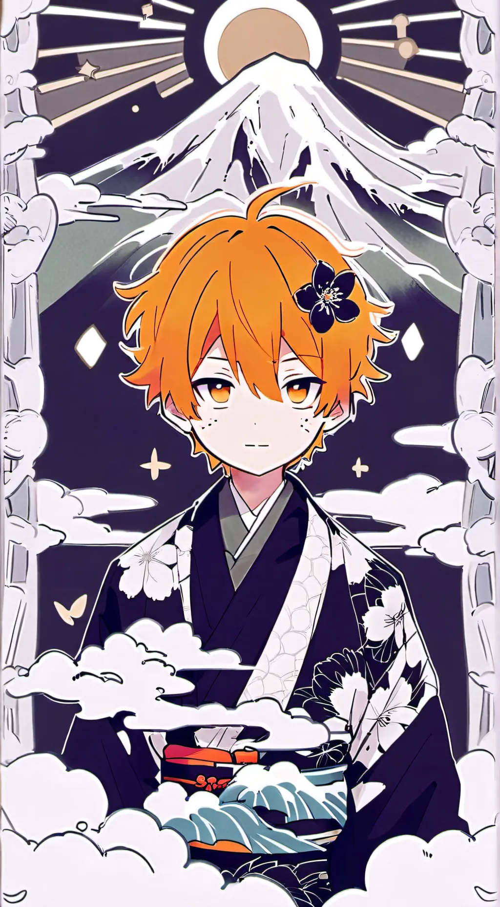 ai character: Bsd x demon slayer background