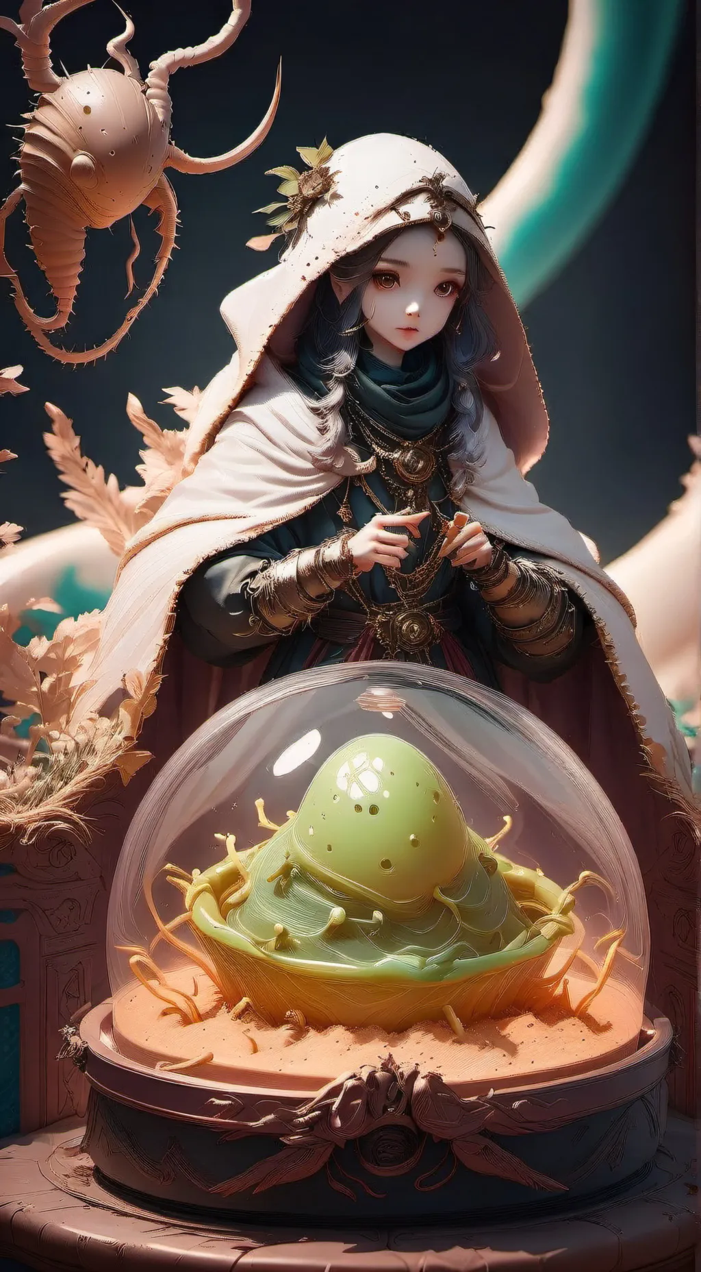 ai character: Alien egg background