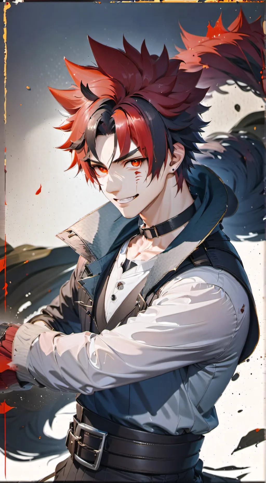 ai character: ❤️Kirishima Eijiro background