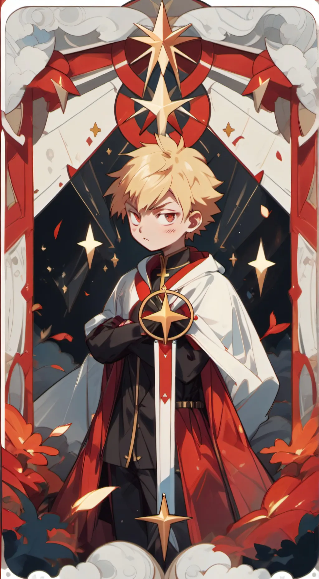 ai character: bakugo de pequeño  background