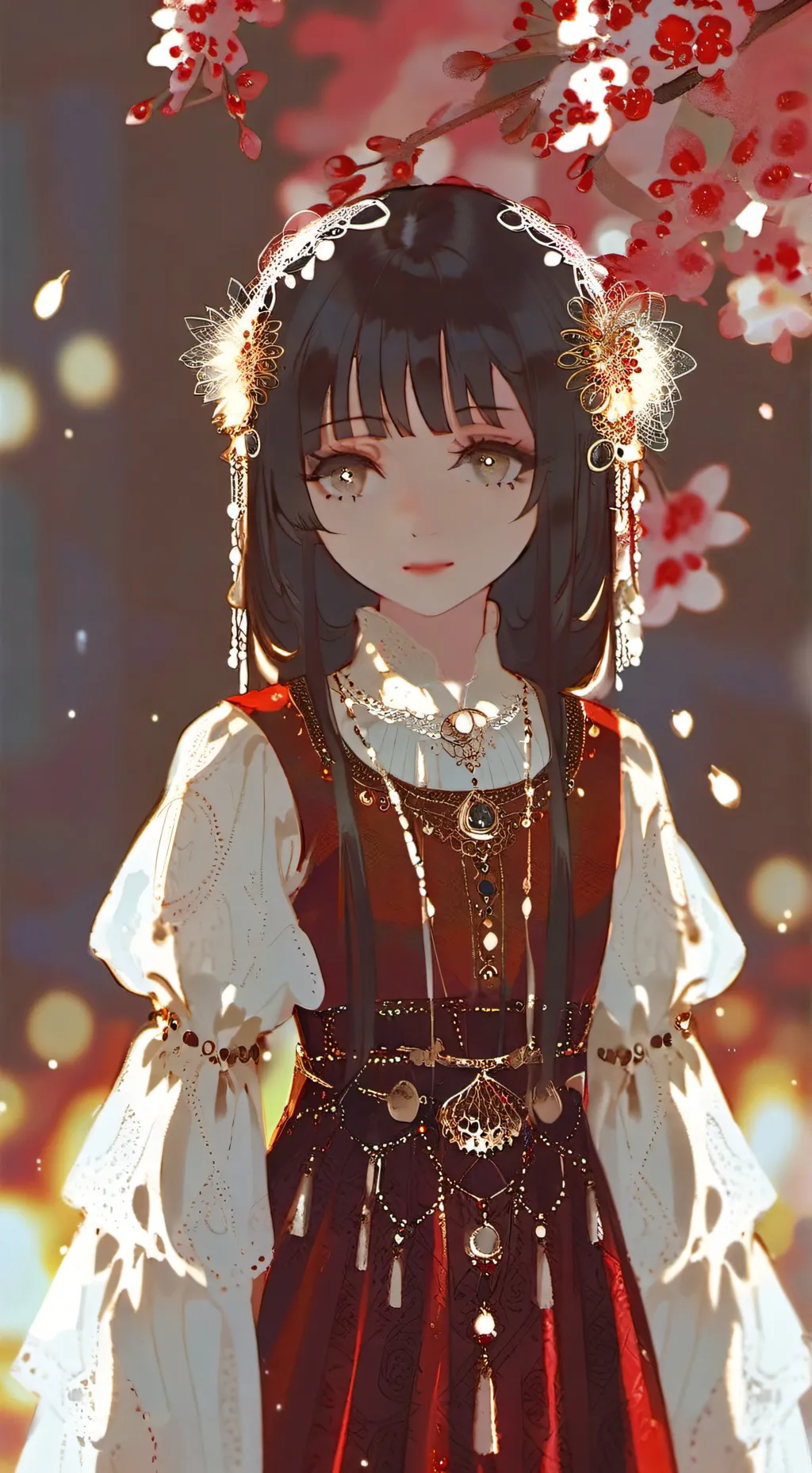 ai character: sweet girl background