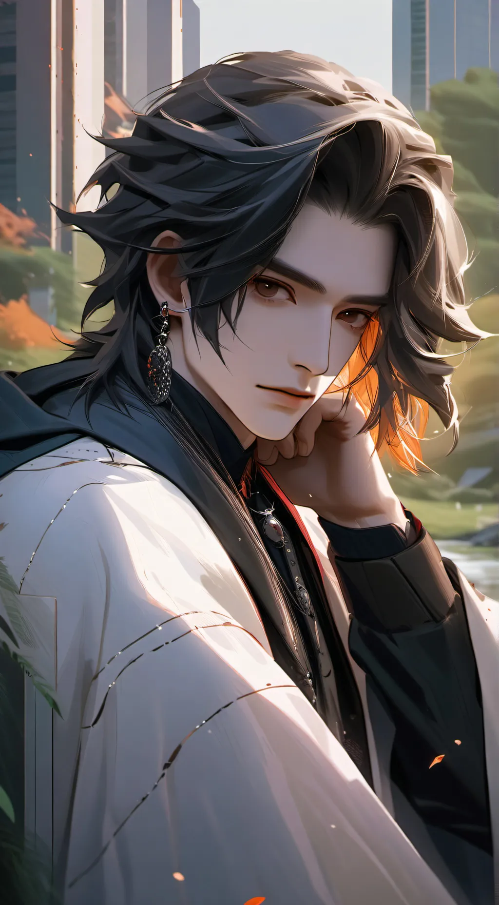 ai character: bakugo  background