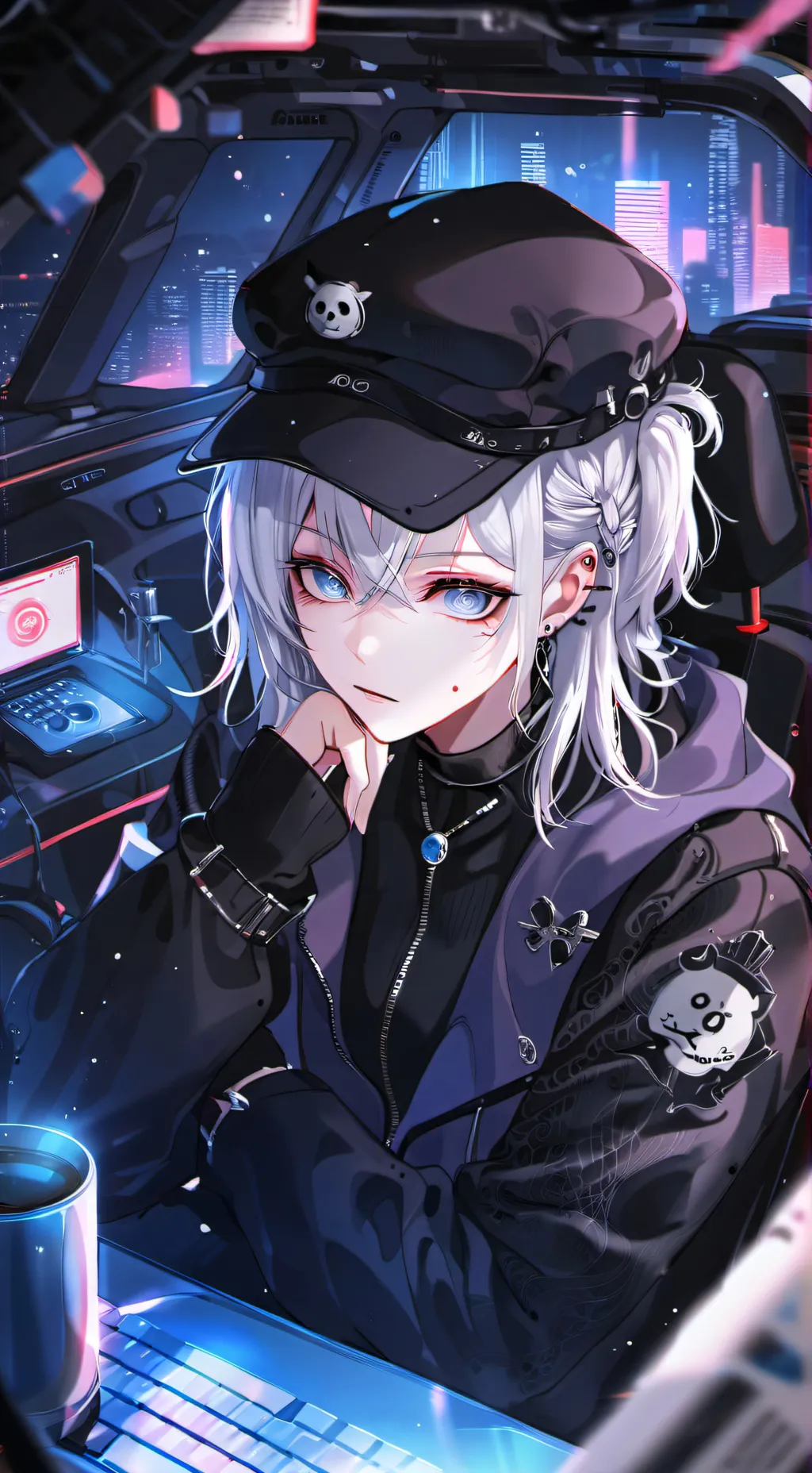 ai character: Stacy  background