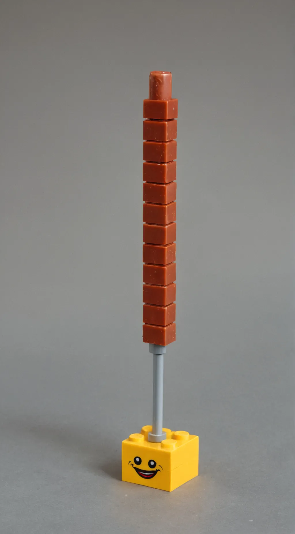 ai character: lego meat stick background