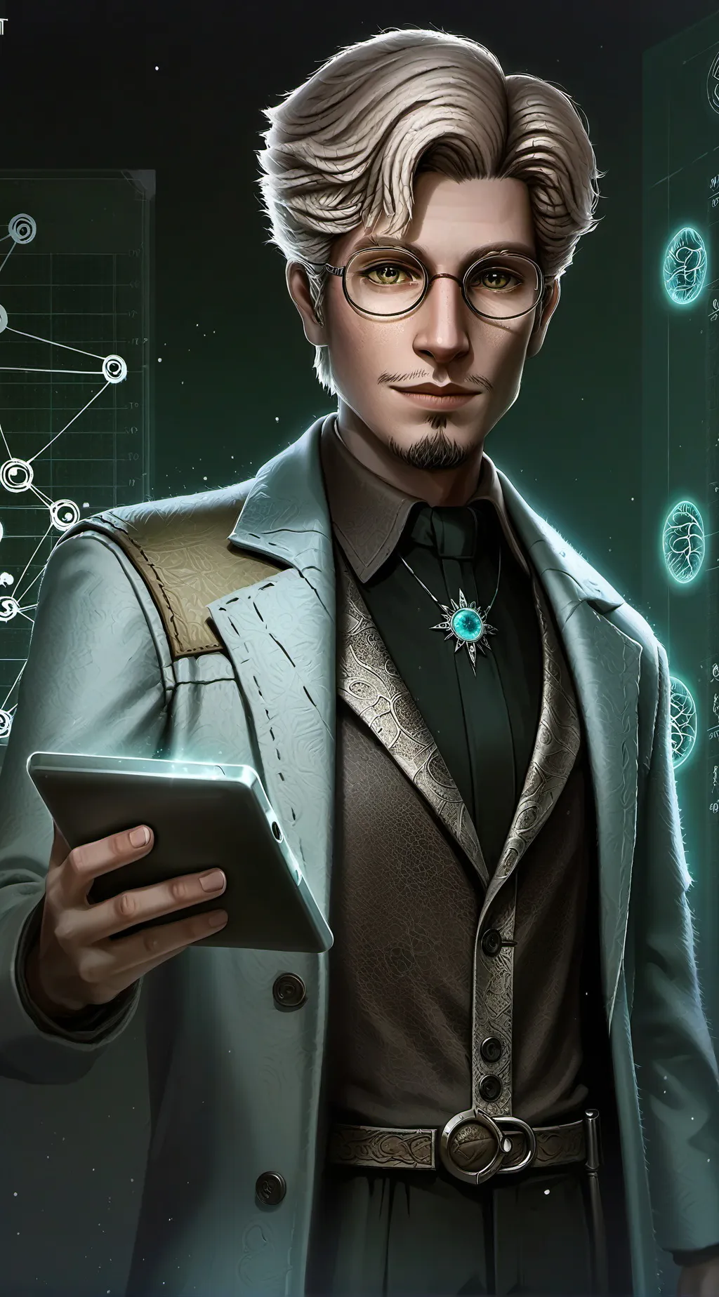 ai character: Dr. Proton Meme background