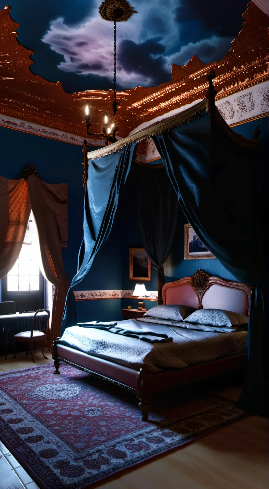 ai character: Sleepover terror background