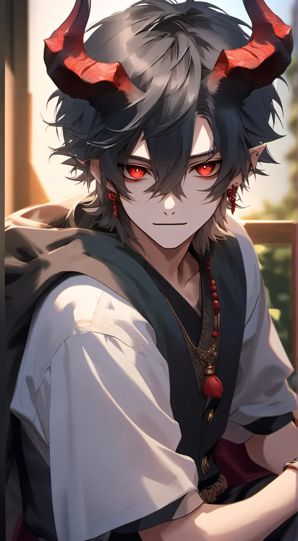 ai character: Damon  background